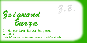 zsigmond burza business card